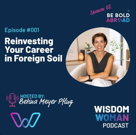 Wisdom Woman Podcast, Season 2, Episode 1 cover with Betina